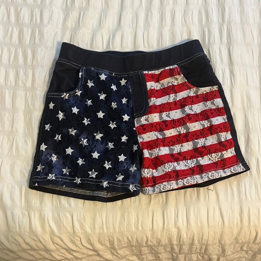 Red white and blue shorts